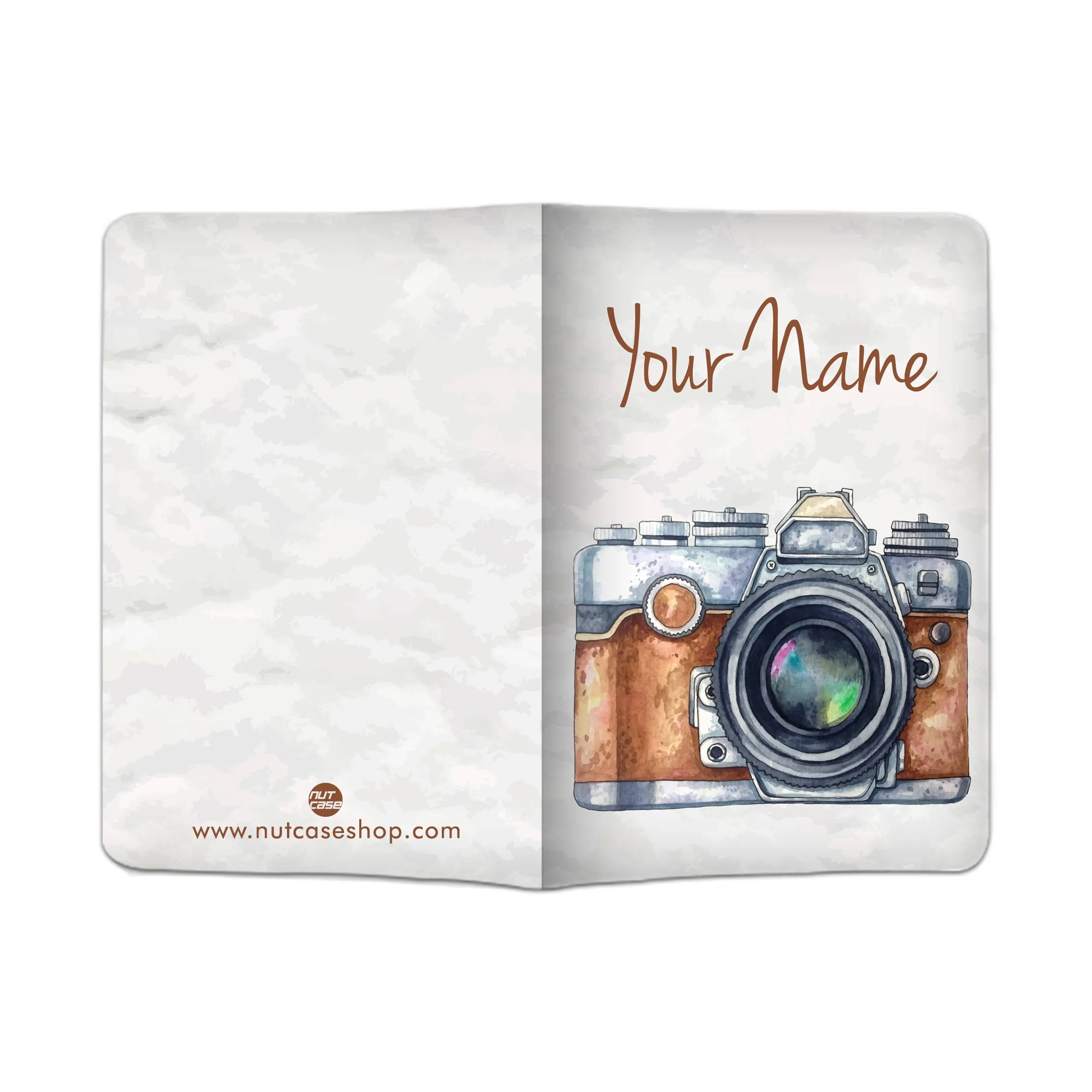 Personalised Passport Cover Travel Suitcase Tag - Camera