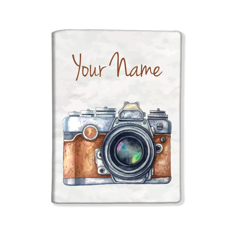 Personalised Passport Cover Travel Suitcase Tag - Camera