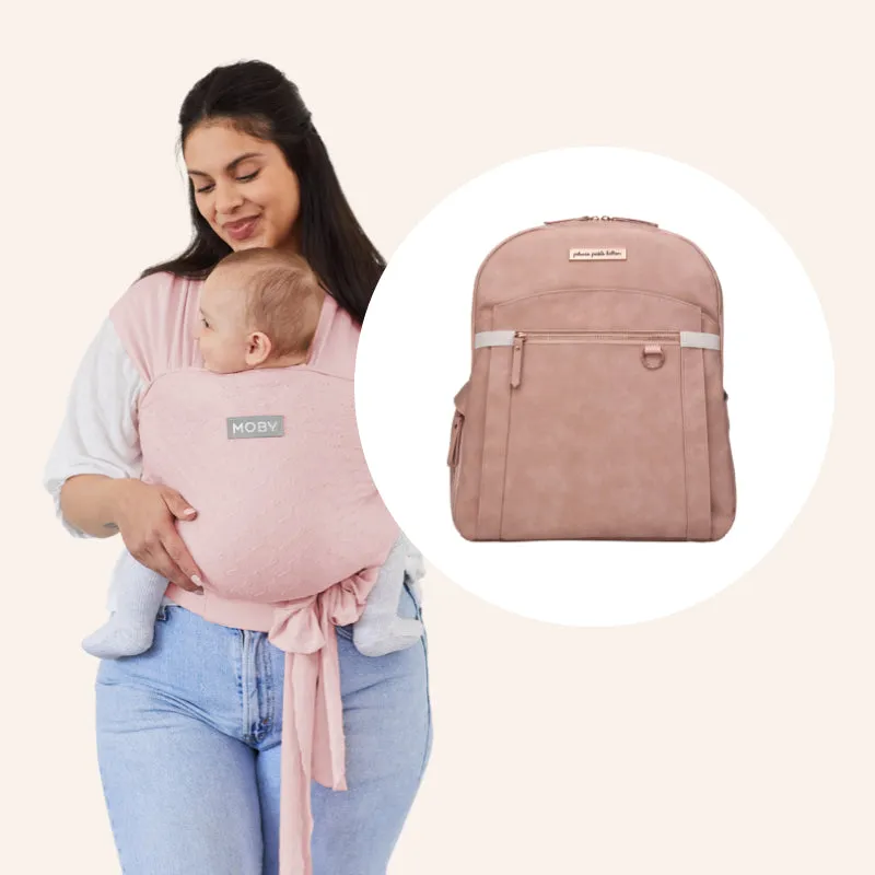 Petunia Pickle Bottom x MOBY Wraps - Rose Quartz Eyelet Bundle