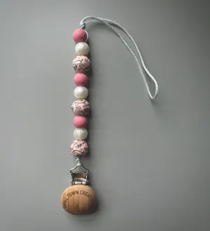 Pink Bandana Pacifier Holder