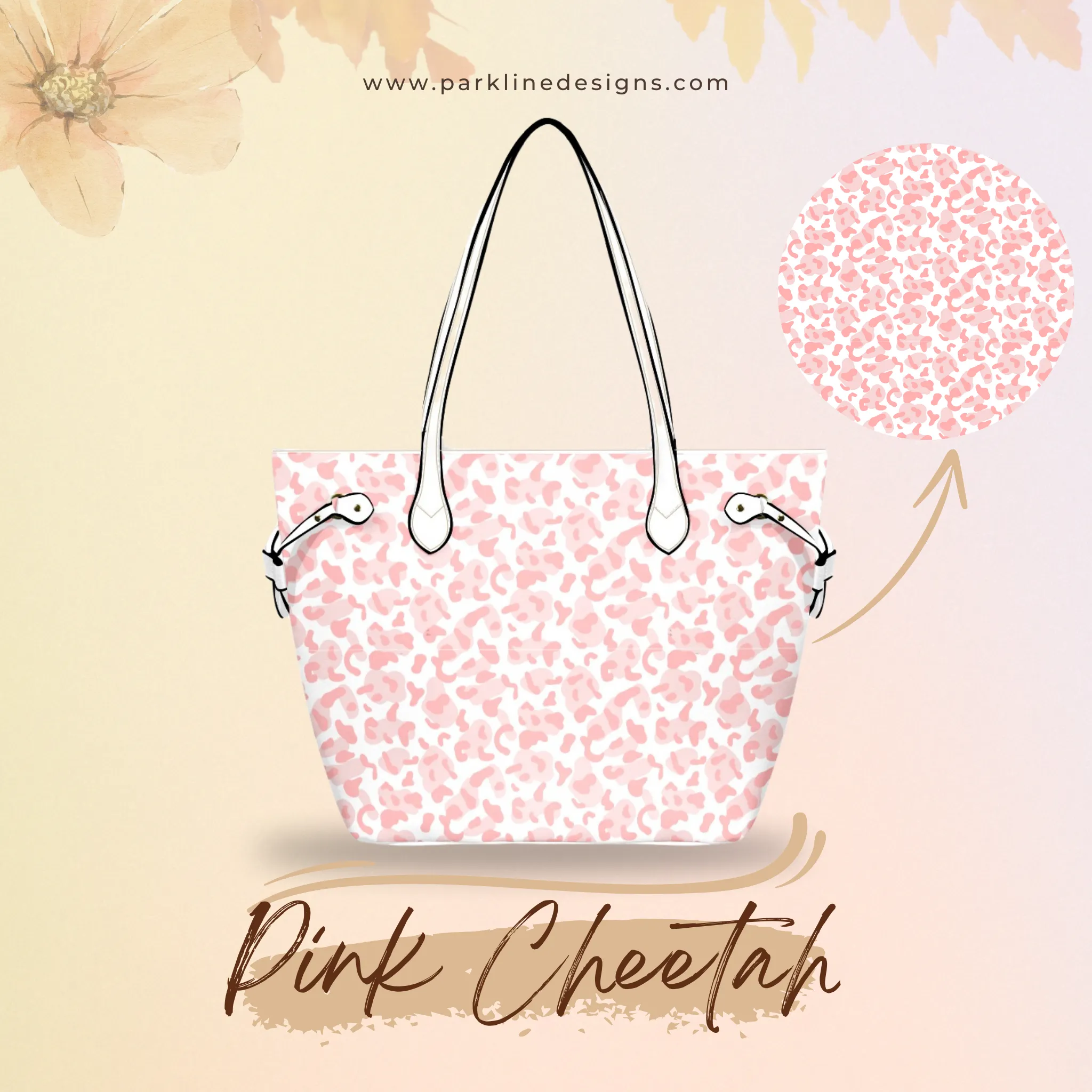 Pink Cheetah Leather Bag | Stylish Cheetah Print Design | Perfect Gift for Her | Elegant & Durable Fashion Tote