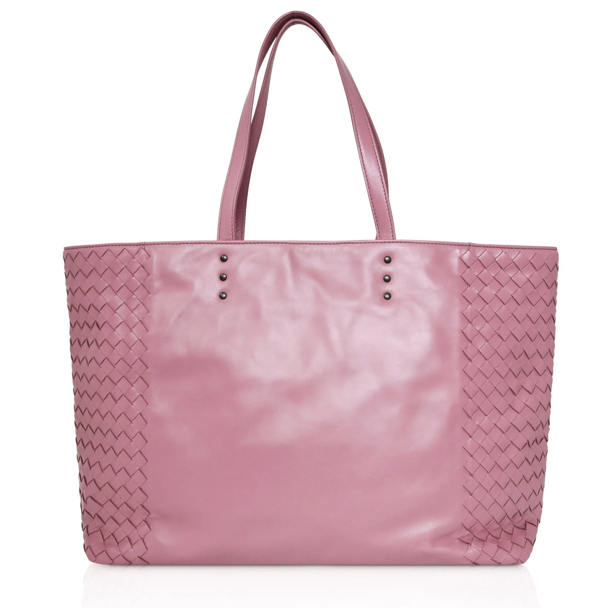 Pink Fourre-Tout Leather Handbag