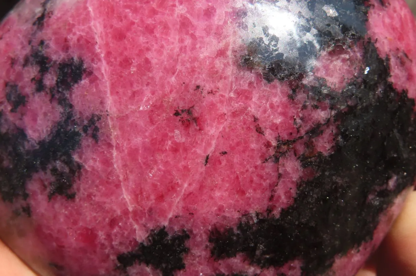 Polished Rhodonite Hearts x 4 From Ambindavato, Madagascar