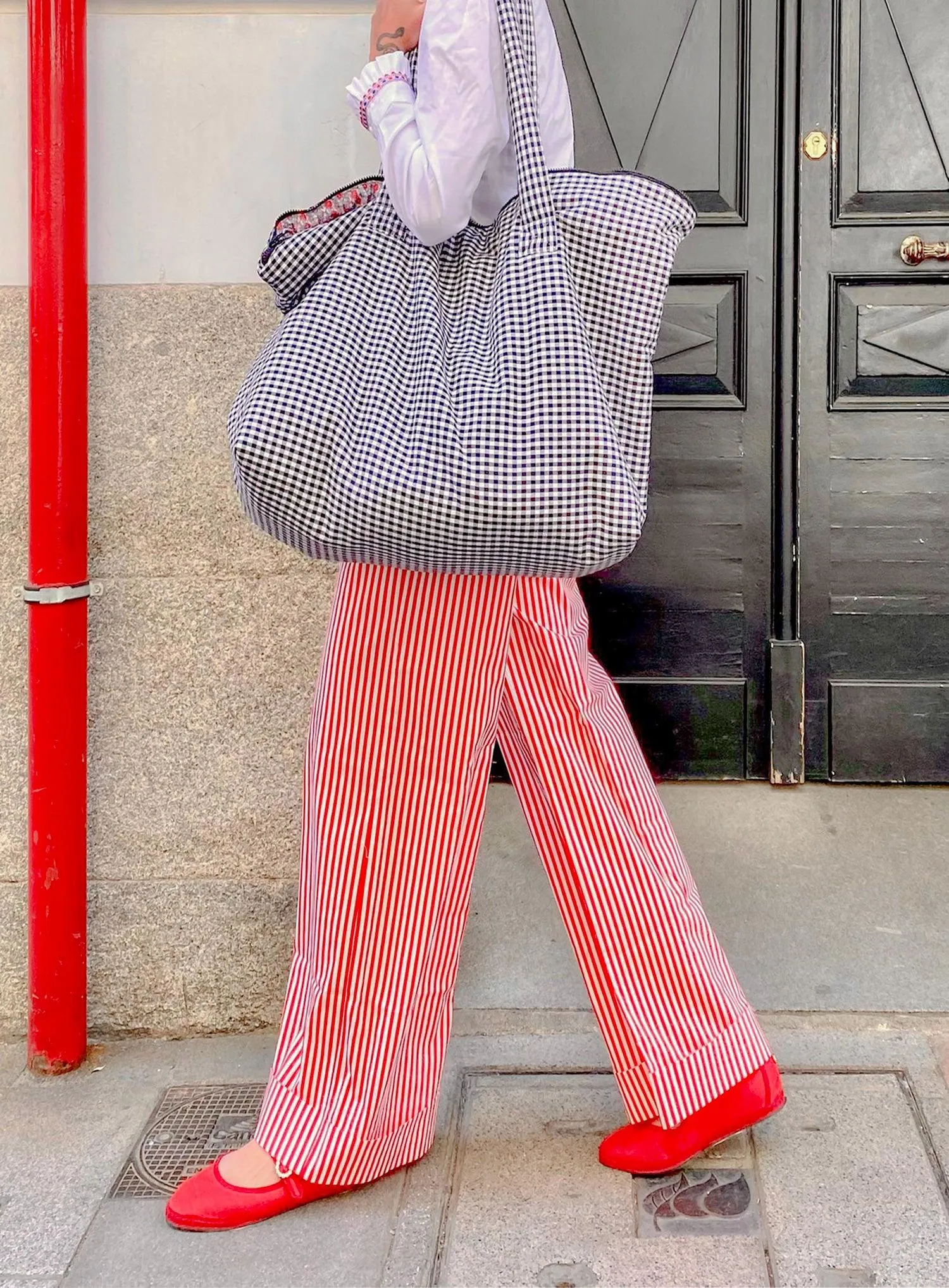 Portobello oversized bag/carry all - black gingham