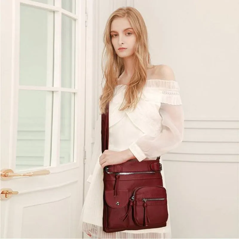 [PRE-SALE 7 DAYS] Multi-Pocket Soft PU Crossbody Bag