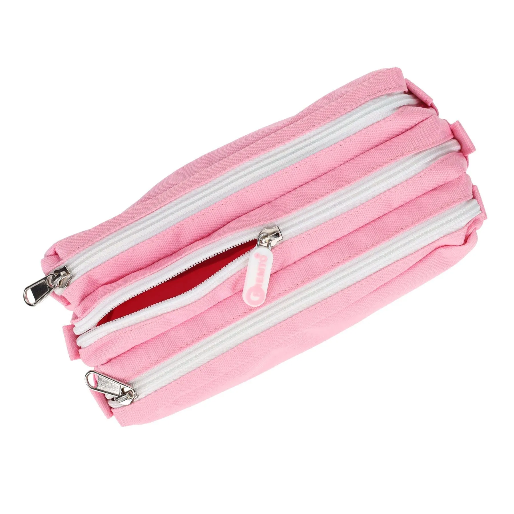 Premto - Pencil Case - 3 Pocket - Pastel - Pink Sherbet