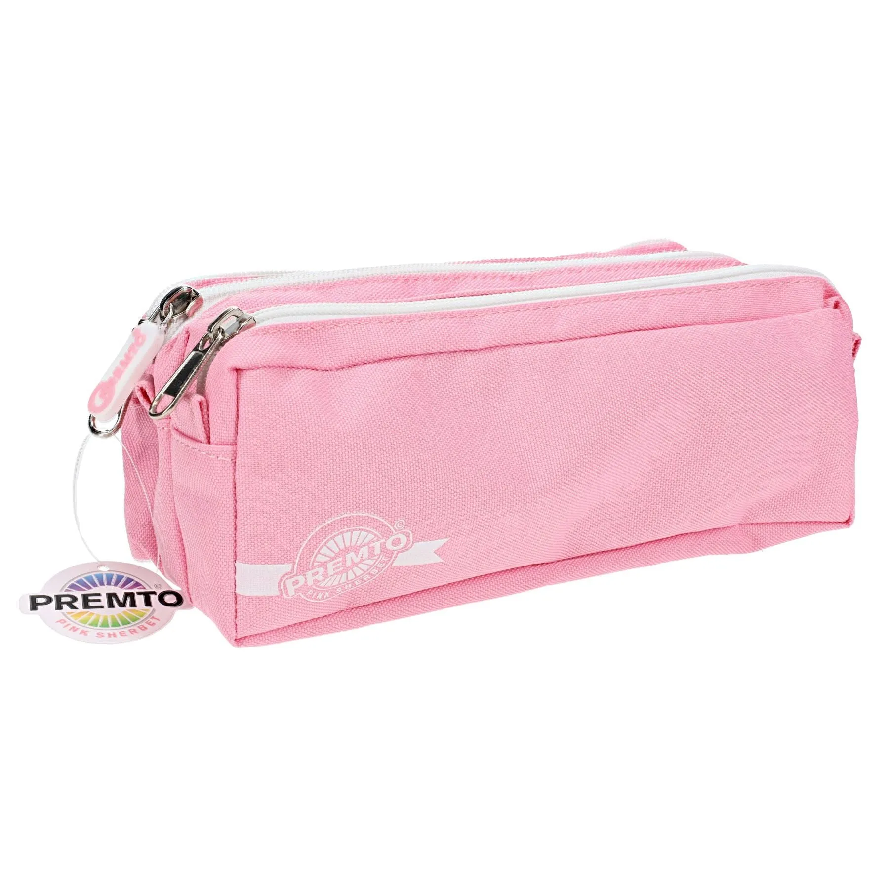 Premto - Pencil Case - 3 Pocket - Pastel - Pink Sherbet