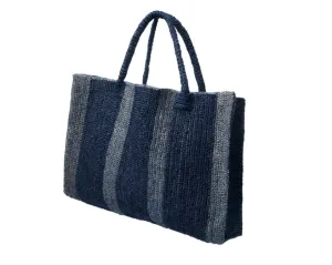 Raffia Bag Weekender indigo   water