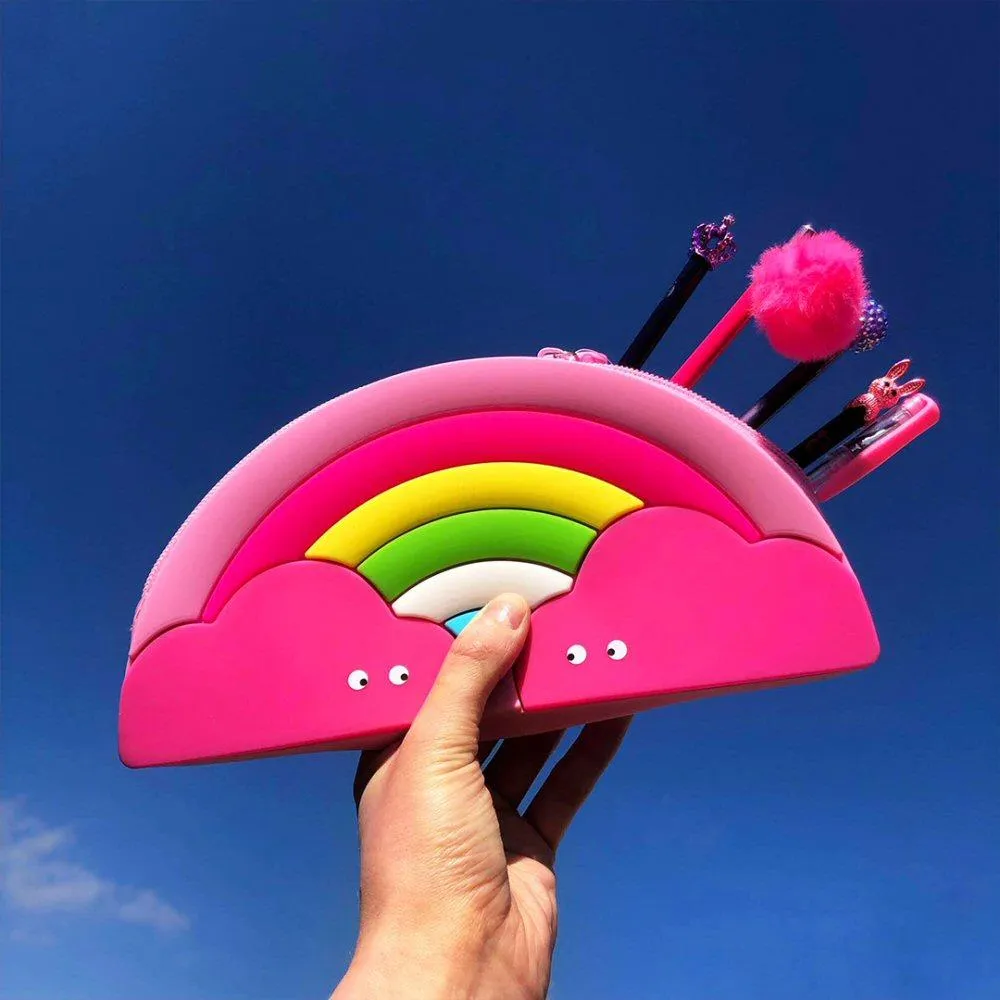 Rainbow Silicone Pencil Case