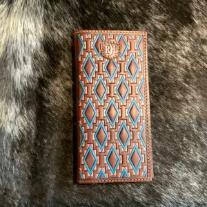 Red Dirt Rodeo Wallet Southwest Diamond Pattern