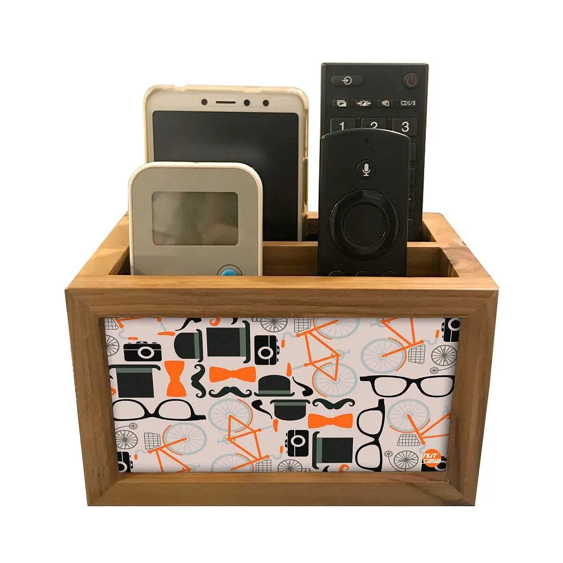 Remote Control Stand Holder Organizer For TV / AC Remotes -  Hipster Art