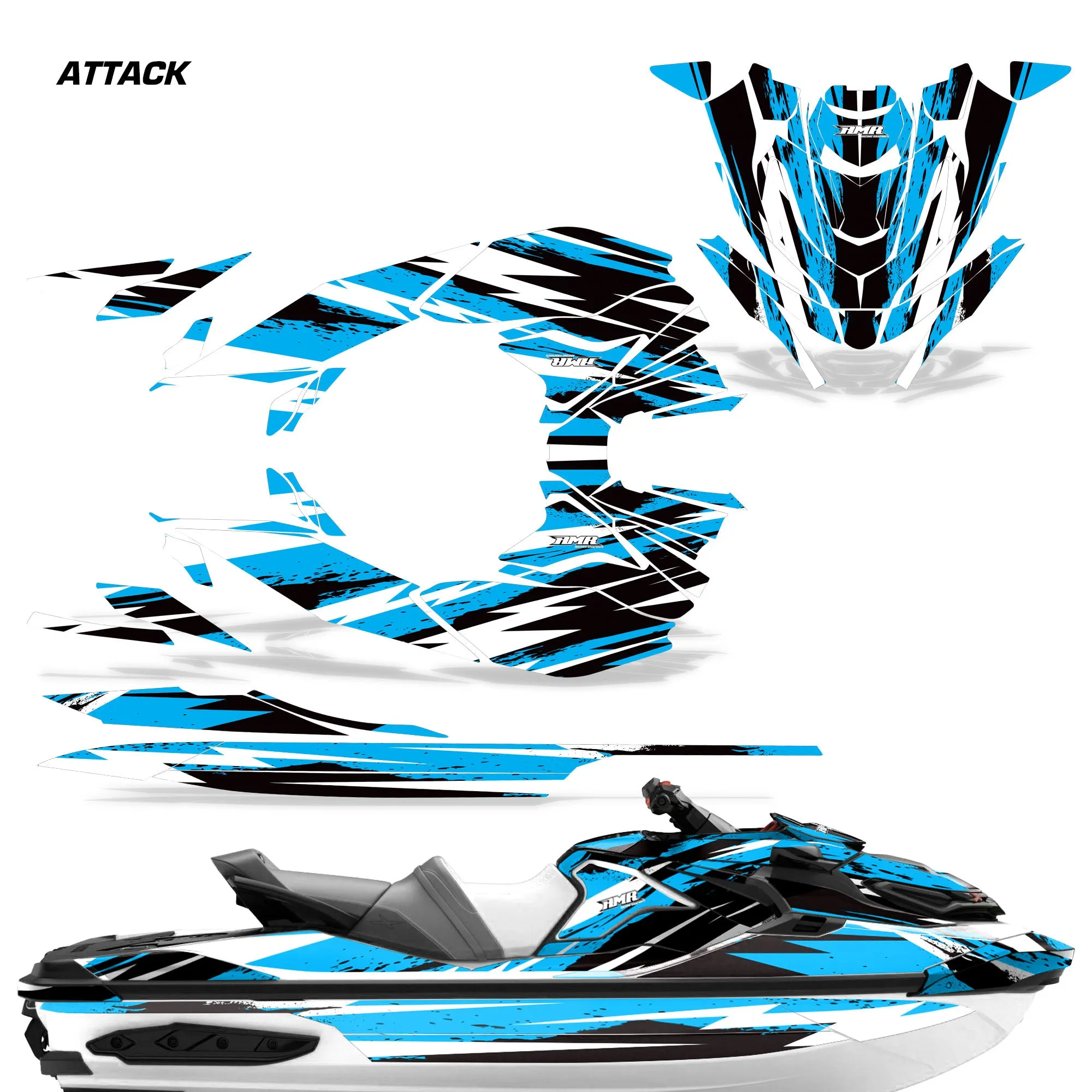 Sea Doo RXT-X-GTX 300 Watercraft Graphics (2019-2023)