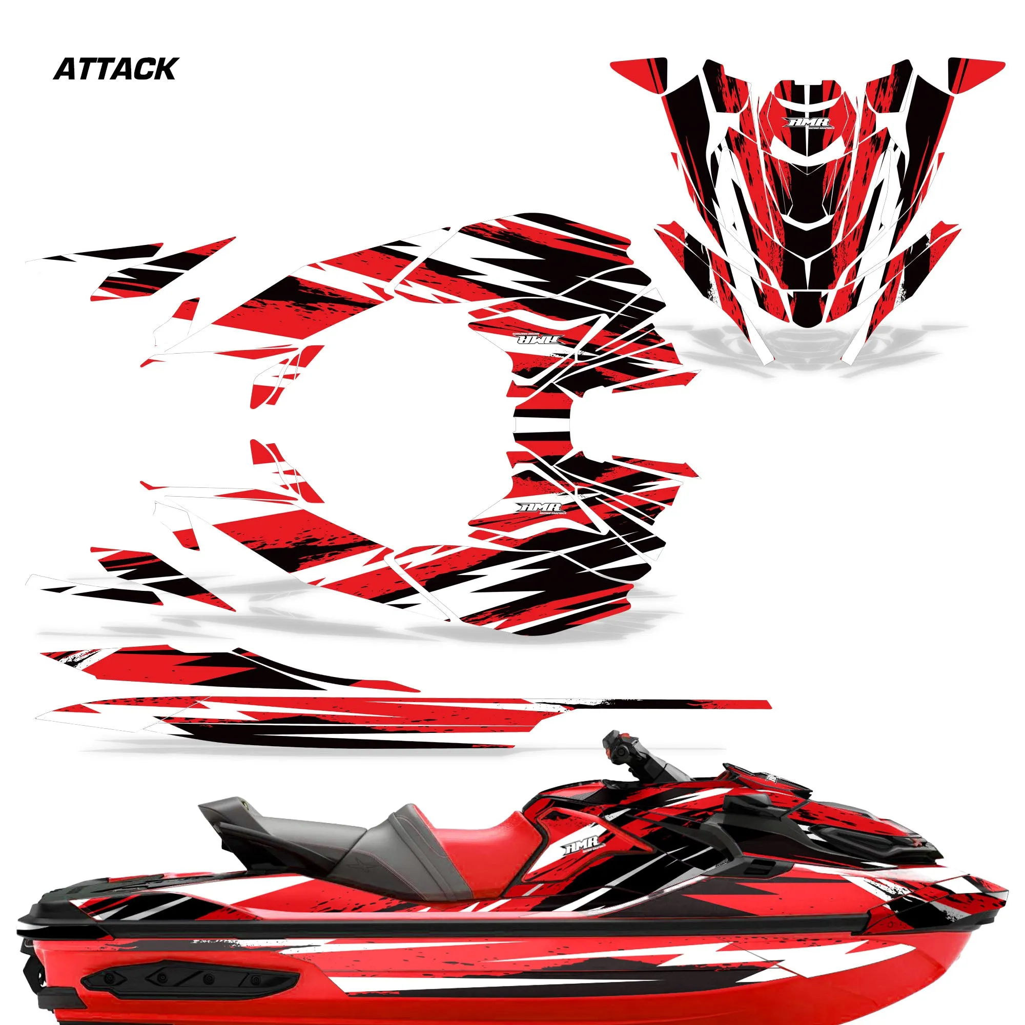 Sea Doo RXT-X-GTX 300 Watercraft Graphics (2019-2023)