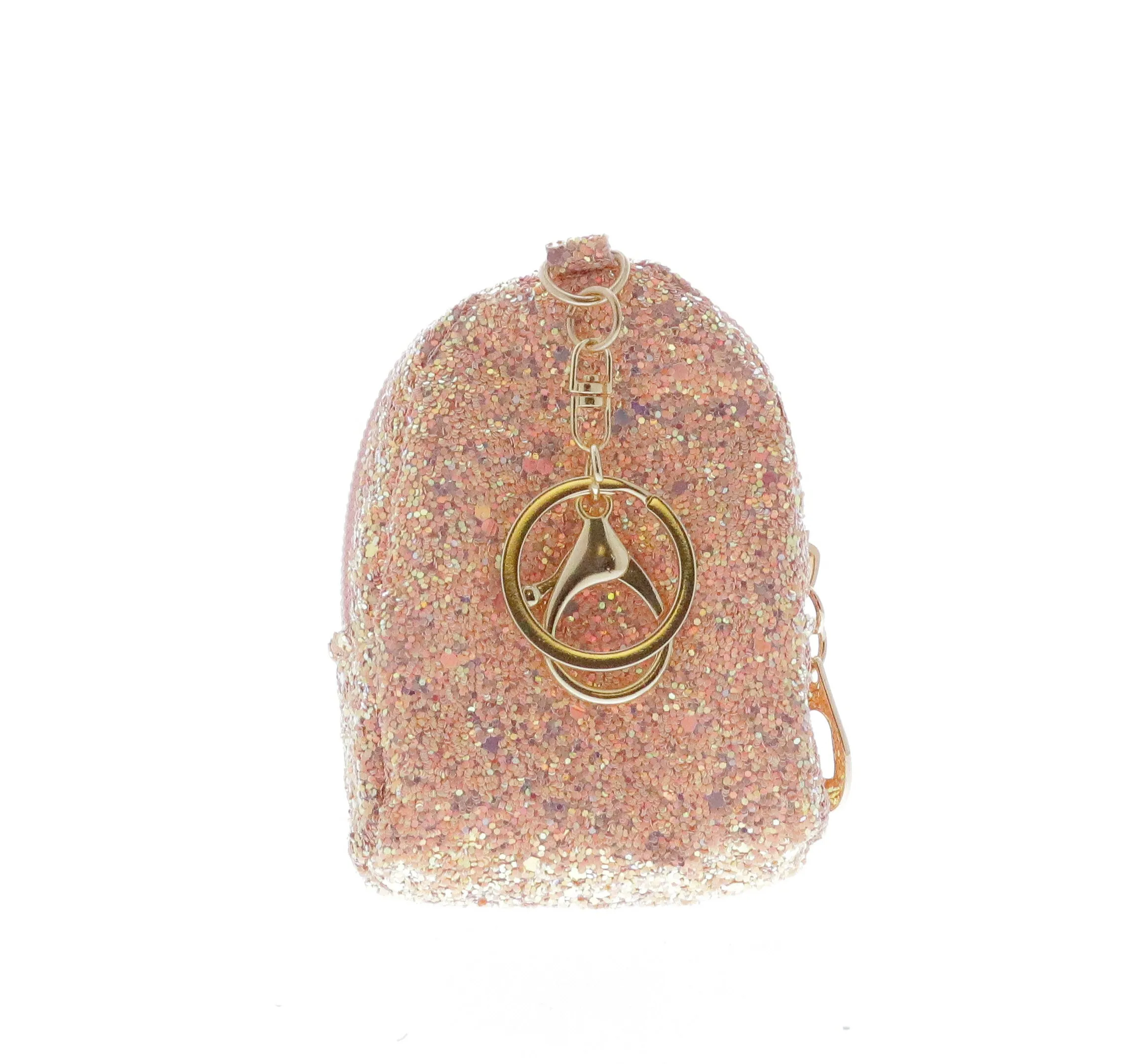 Sequin Flamingo Coin Bag Key Chain