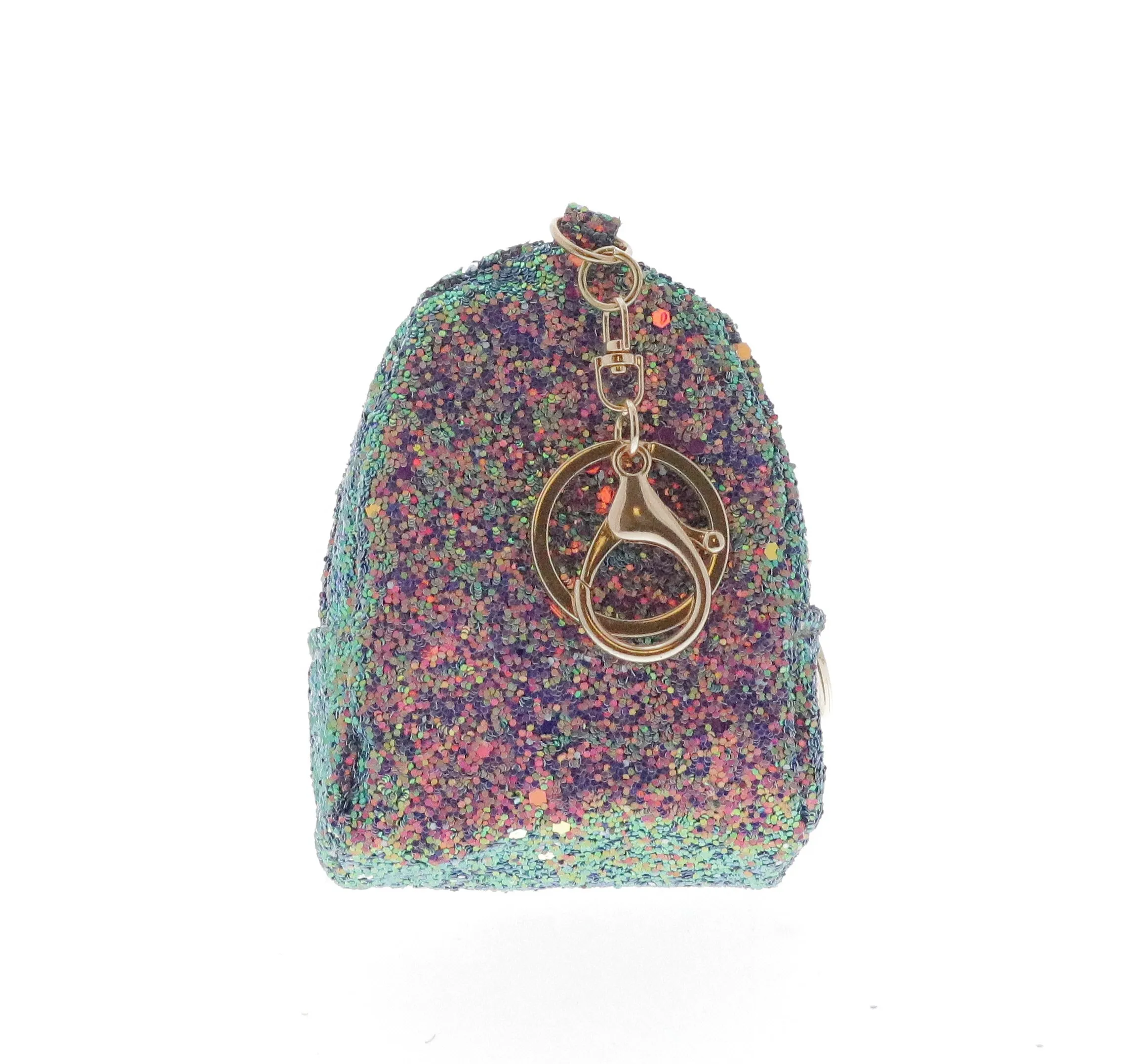 Sequin Flamingo Coin Bag Key Chain