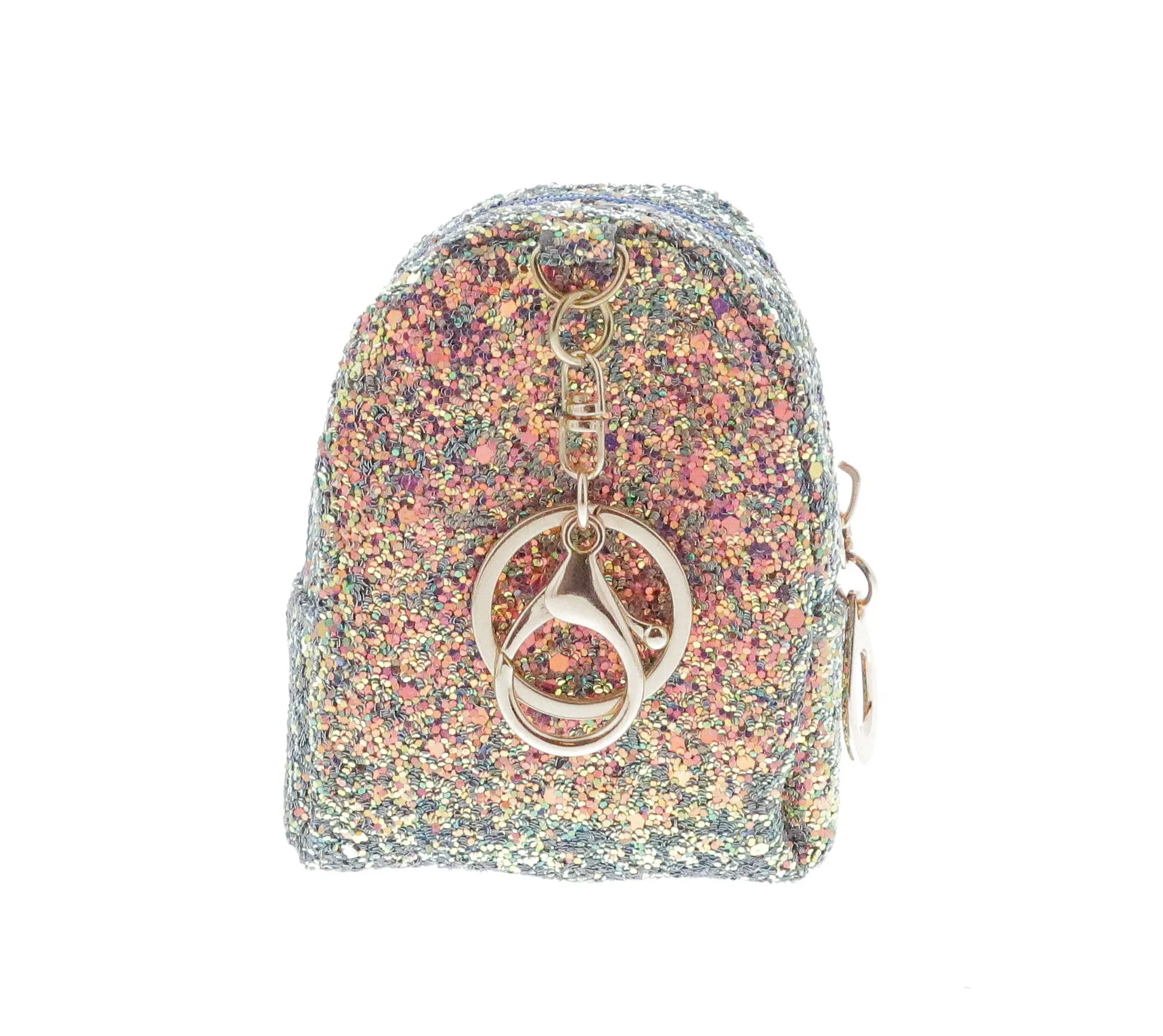 Sequin Flamingo Coin Bag Key Chain