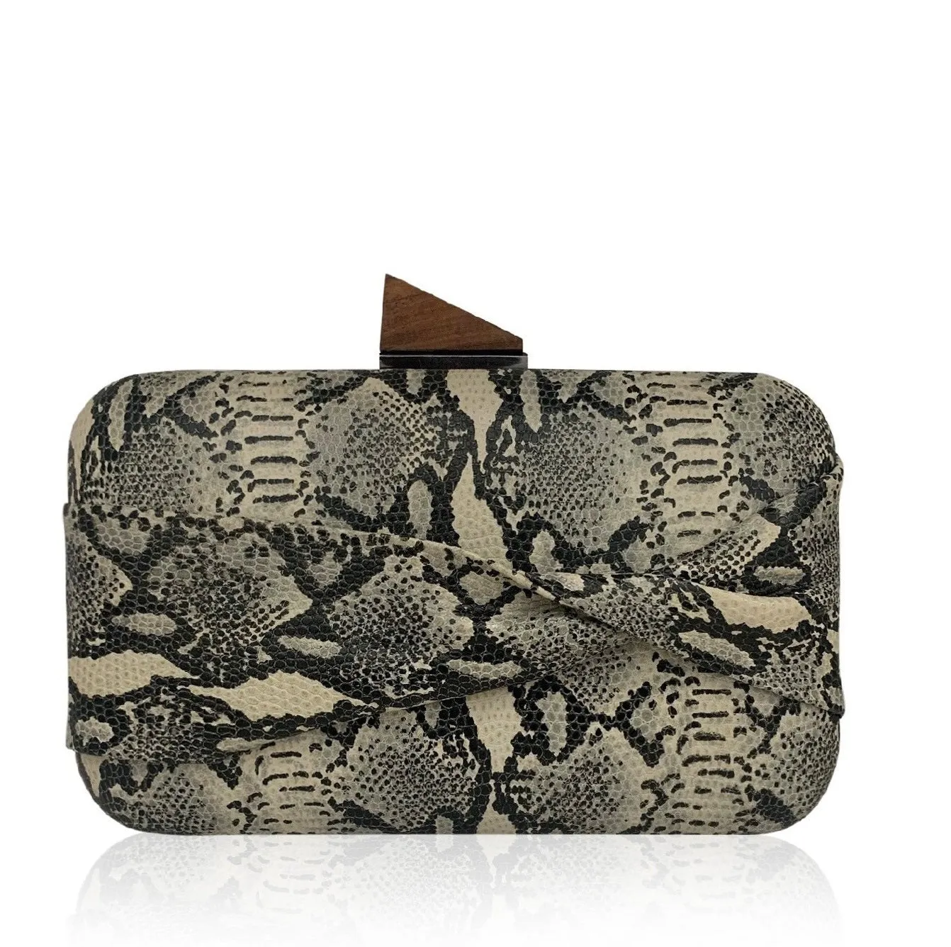 SHELIE- snake print Clutch