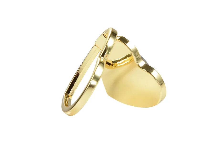 Shiny Gold Heart Ring Holder