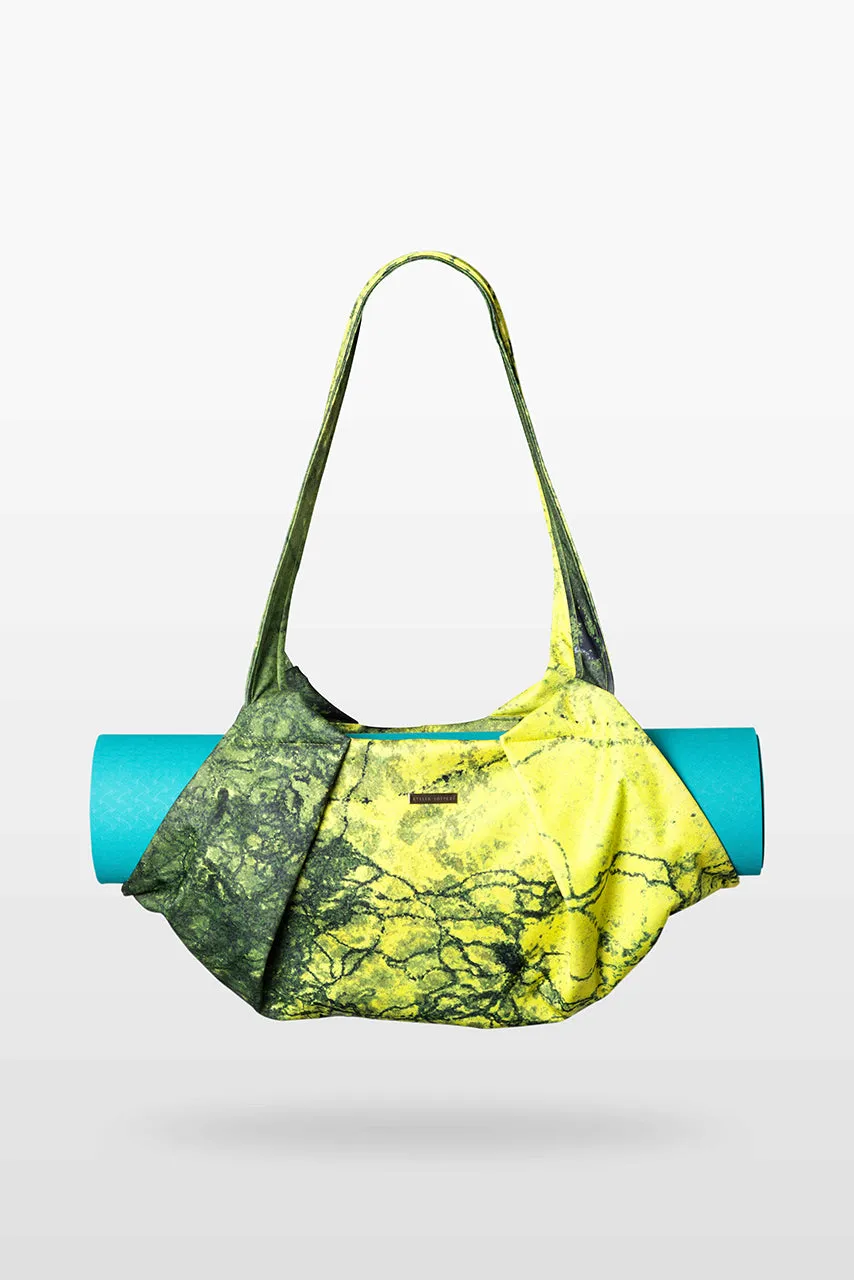 Shoulder Strap Yellow Yoga Bag with Zipper