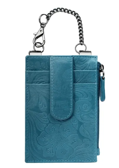 Sidekick V2 Blue Jean Embossed Wallet 1060-BLUE