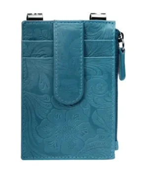 Sidekick V2 Blue Jean Embossed Wallet 1060-BLUE