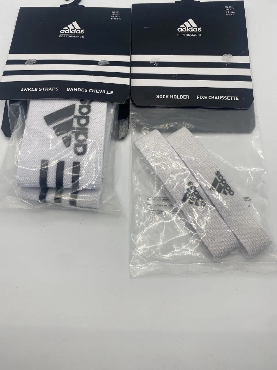 Sock Holder & Ankle Straps Adidas Performance White Set Football