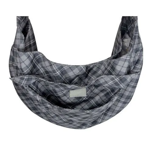 Susan Lanci Scotty Charcoal Plaid Cuddle Carrier