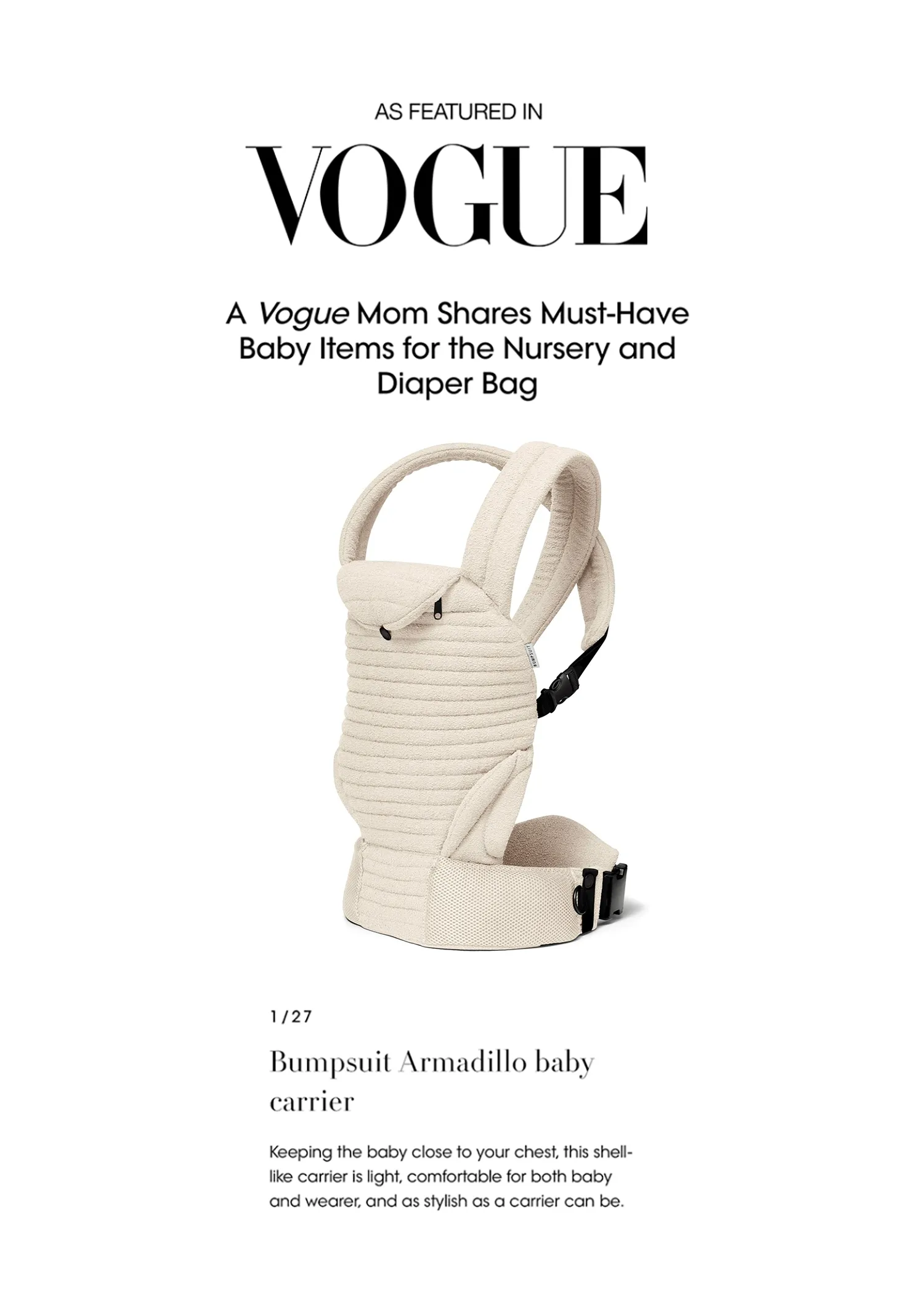 The Armadillo Baby Carrier - Cloud