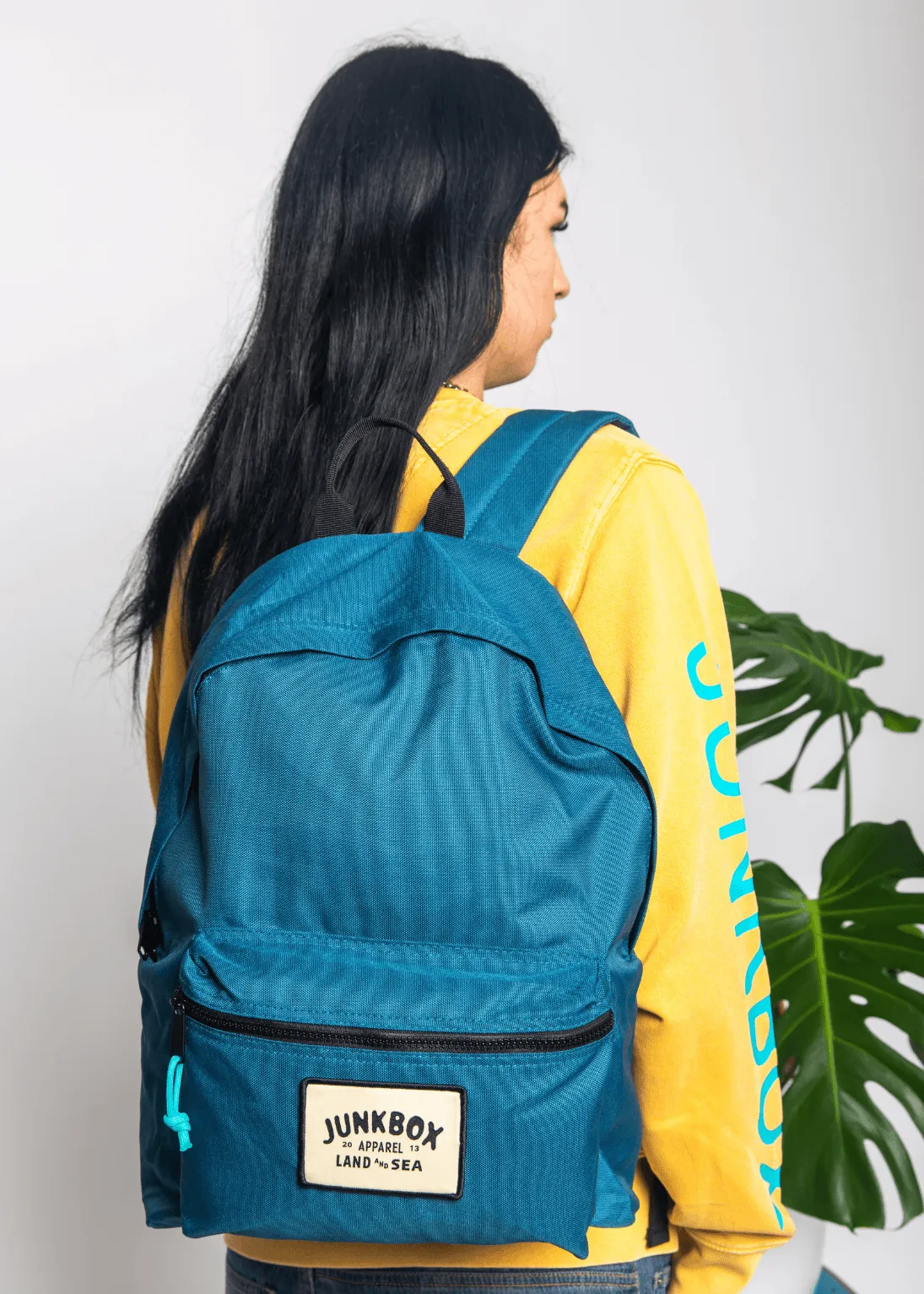 'The Classic' Recycled Backpack in Petrol Blue