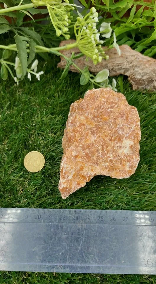 Top Natural Crystal Orange Calcite Speciment Healing Stone Birtsthone Crystal Protection