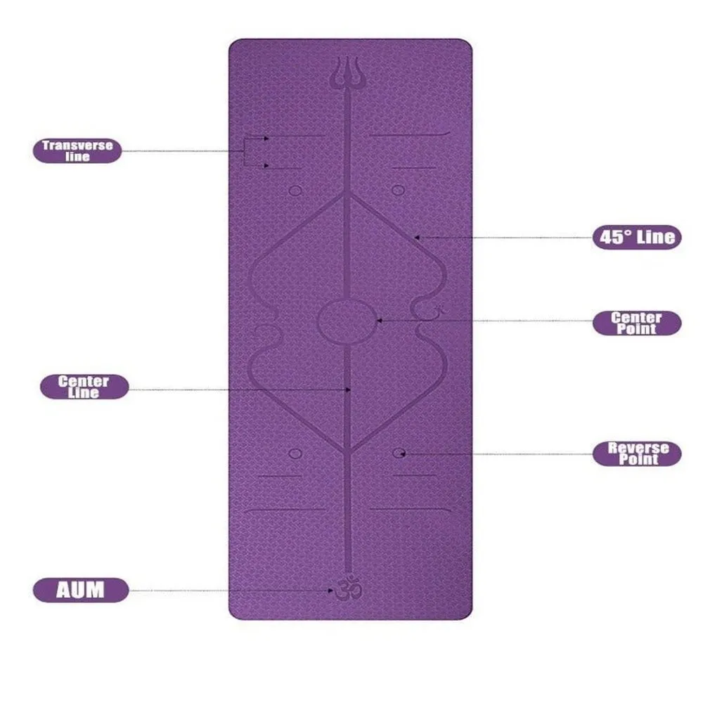 TPE Yoga Mat With Position Lines