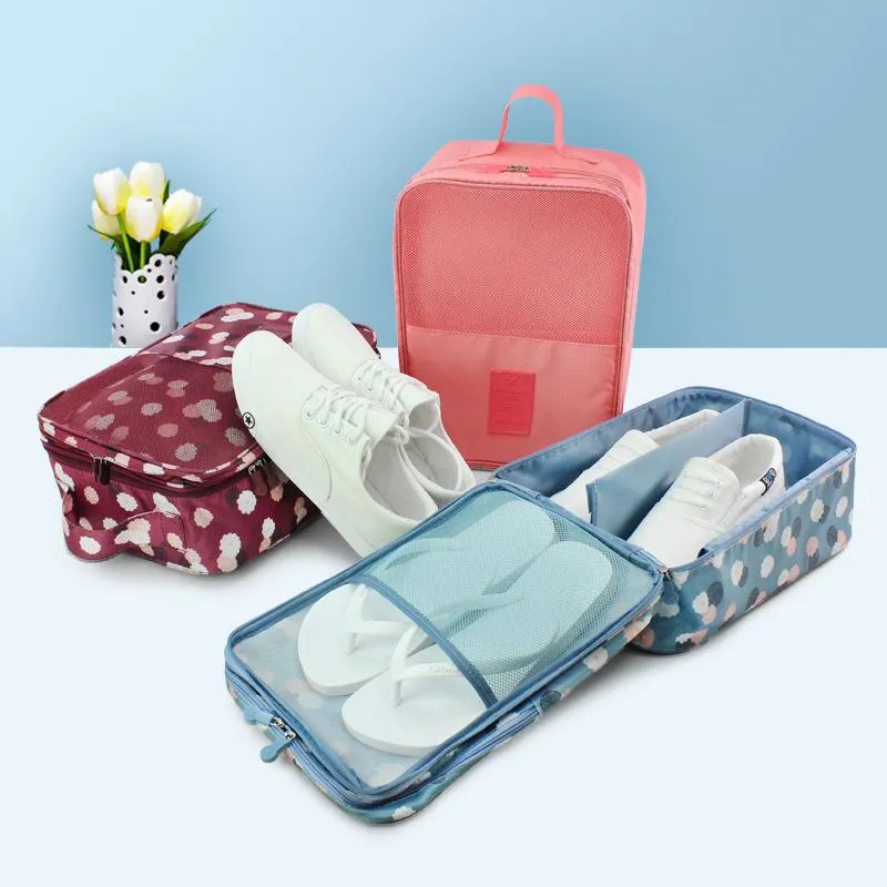 Travel Shoe Bag Zipper 3-Layers Clothes Storage Pouch Organizer