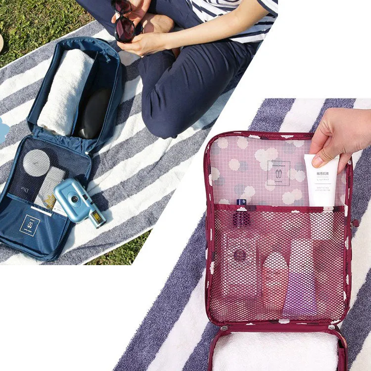 Travel Shoe Bag Zipper 3-Layers Clothes Storage Pouch Organizer