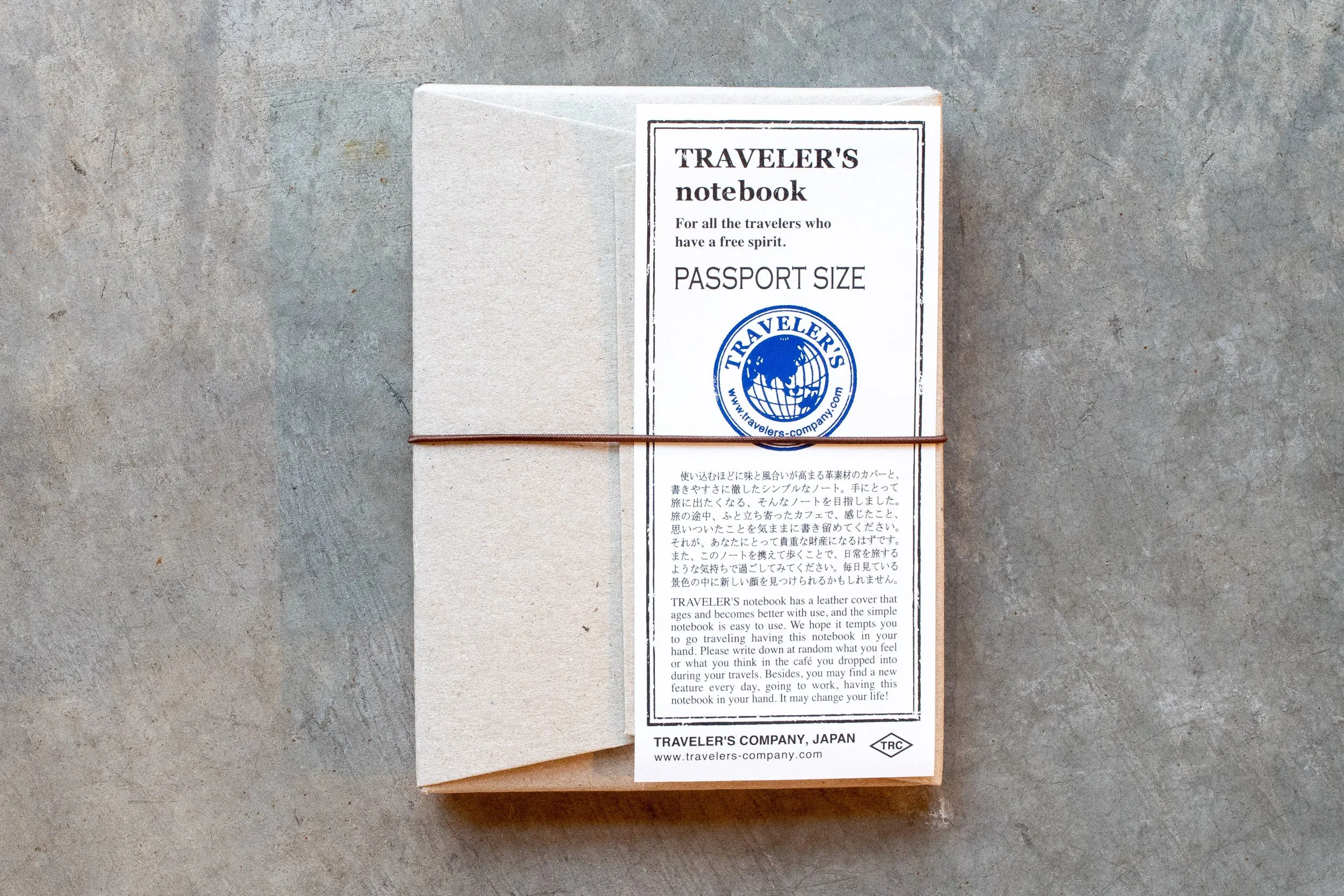 Traveler's Notebook Starter Set, Passport Size, Brown