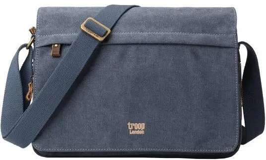 Troop London Organic Cotton Computer Messenger 13" | Blue