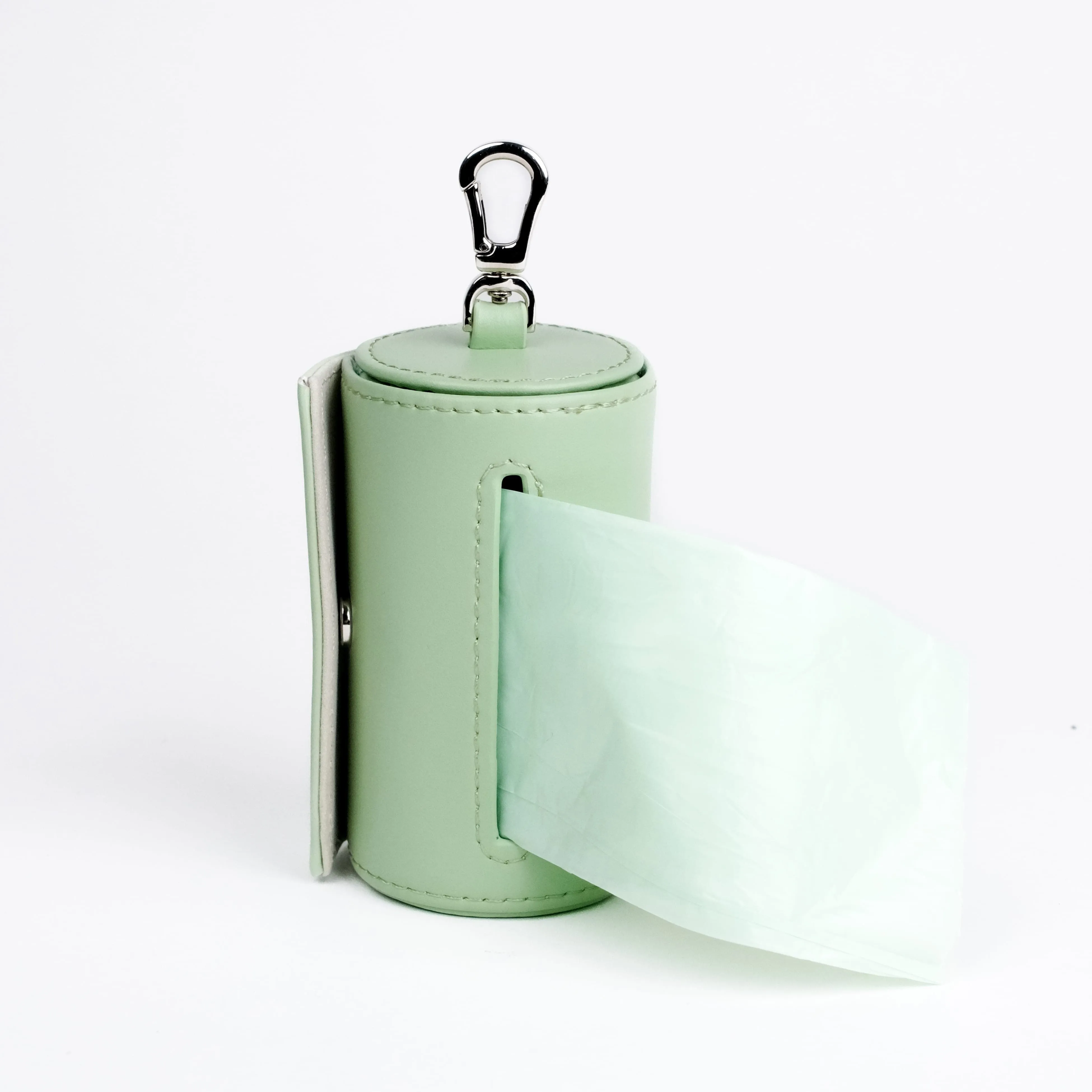 Vegan Leather Waste Bag Holder | Lush Green