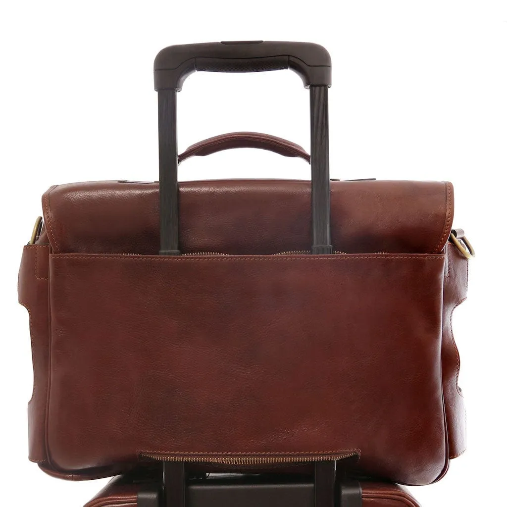 Ventimiglia - Leather multi compartment TL SMART briefcase with front pockets | TL142069