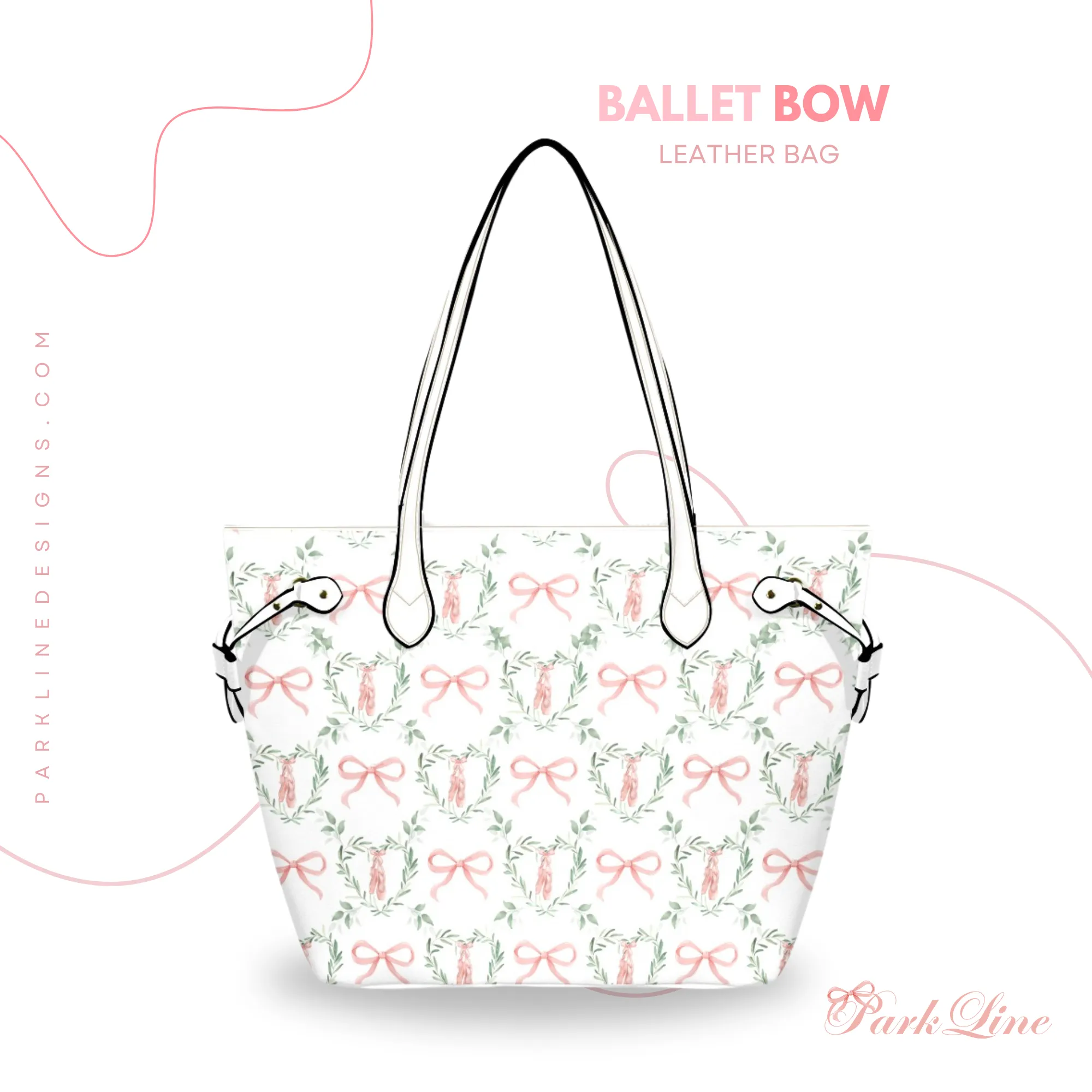 Watercolor Blooms Leather Bag | Pastel Floral Watercolor Pattern | Perfect Gift for Her | Elegant & Durable Fashion Tote