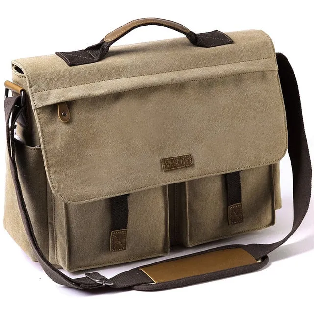 West Louis™ Designer Cotton Vintage Style Briefcase