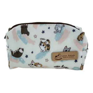 White Cat Yoga Rectangle Cosmetic Bag