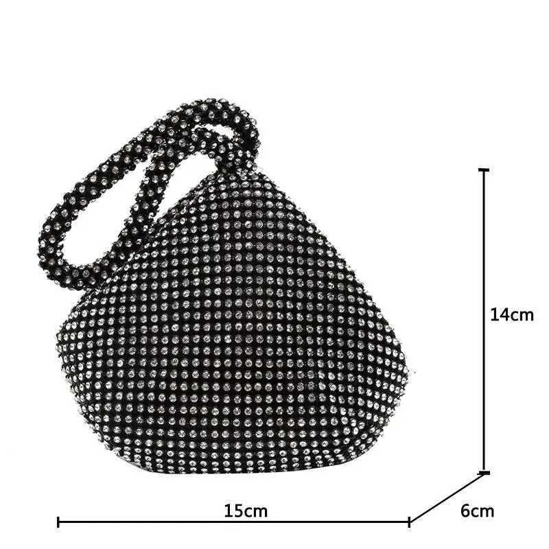 Women Evening Bag Triangle Clutch Purse Party Wedding Prom Pouch